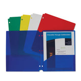 Two-pocket Heavyweight Poly Portfolio Folder, 3-hole Punch, Letter, Red, 25-box