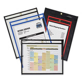 Stitched Shop Ticket Holders, Top Load, Super Heavy, Clear, 9" X 12" Inserts, 15-box
