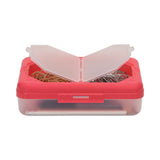 Storage Box, 5.43 X 8.25 X 2.43, Seafoam Green, Seaside Blue, Sunset Red, Sunny Yellow