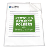 Poly Project Folders, Letter Size, Clear, 25-box