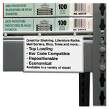 Self-adhesive Label Holders, Top Load, 1-2 X 3, Clear, 50-pack
