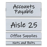 Clear Magnetic Label Holders, Side Load, 6 X 0.5, Clear, 10-pack