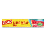 Clingwrap Plastic Wrap, 200 Square Foot Roll, Clear, 12-carton