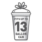 Tall Kitchen Quick-tie Bags, 13 Gal, 0.66 Mil, 23.75" X 28", White, 200-box