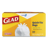 Tall Kitchen Quick-tie Bags, 13 Gal, 0.66 Mil, 23.75" X 28", White, 200-box