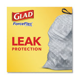 Forceflexplus Tall Kitchen Drawstring Trash Bags, 13 Gal, 0.72 Mil, 23.75" X 24.88", White, 100-box