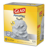 Forceflexplus Tall Kitchen Drawstring Trash Bags, 13 Gal, 0.72 Mil, 23.75" X 24.88", White, 100-box