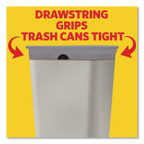 Forceflexplus Odorshield Tall Kitchen Drawstring Trash Bags, 13 Gal, 0.72 Mil, 23.75" X 25.38", White, 120-box