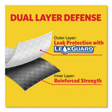 Forceflexplus Odorshield Tall Kitchen Drawstring Trash Bags, 13 Gal, 0.72 Mil, 23.75" X 25.38", White, 120-box