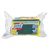 Heavy Duty Scrubber Sponge, 2.5 X 4.5, 0.9" Thick, Yellow-green, 3-pk, 24 Pk-ct