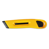 Plastic Utility Knife W-retractable Blade & Snap Closure, Yellow