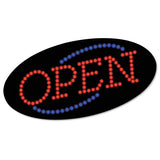 Led Open Sign, 10 1-2: X 20 1-8", Red & Blue Graphics