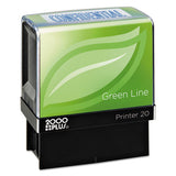 Green Line Message Stamp, Void, 1 1-2 X 9-16, Blue