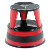 Kik-step Steel Step Stool, 2-step, 350 Lb Capacity, 16" Dia. X 14.25h, Silvertone