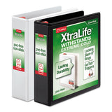 Xtralife Clearvue Non-stick Locking Slant-d Ring Binder, 3 Rings, 2" Capacity, 11 X 8.5, Black