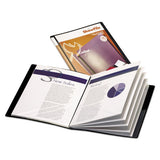 Showfile Display Book W-custom Cover Pocket, 24 Letter-size Sleeves, Black