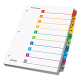 Onestep Printable Table Of Contents And Dividers, 10-tab, 1 To 10, 11 X 8.5, White, 1 Set