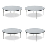Height Adjustable Activity Tables, Round, 60" X 19" To 29", Gray Granite Top, Gray Legs, 4/pallet, Ships In 4-6 Business Days