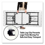 Adjustable Folding Table, Rectangular, 48" X 24" X 22" To 32", Gray Top, Black Legs, 4/pallet, Ships In 4-6 Business Days