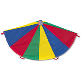 Nylon Multicolor Parachute, 12-ft. Diameter, 12 Handles