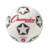 Rubber Sports Ball, For Soccer, No. 5, White-black