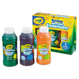 Washable Fingerpaint Pack, 3 Assorted Bright Colors, 8 Oz Tube, 3-pack