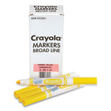 Broad Line Washable Markers, Broad Bullet Tip, Yellow, 12-box
