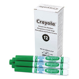 Broad Line Washable Markers, Broad Bullet Tip, Green, 12-box