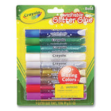 Washable Glitter Glue, 0.35 Oz, Assorted Colors, 9-pack