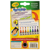Washable Dry Erase Crayons W-e-z Erase Cloth, Assorted Colors, 8-pack
