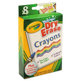 Washable Dry Erase Crayons W-e-z Erase Cloth, Assorted Colors, 8-pack