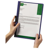 Vinyl Duraclip Report Cover W-clip, Letter, Holds 30 Pages, Clear-red, 25-box