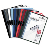 Vinyl Duraclip Report Cover, Letter, Holds 30 Pages, Clear-graphite, 25-box