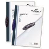 Swingclip Clear Report Cover, Letter Size, Black Clip, 25-box