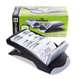 Visifix Desk Business Card File, Holds 200 4 1-8 X 2 7-8 Cards, Graphite-black