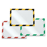 Duraframe Security Magnetic Sign Holder, 8 1-2" X 11", Green-white Frame, 2-pack