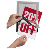 Duraframe Sign Holder, 5 1-2" X 8 1-2", Silver, 2-pk