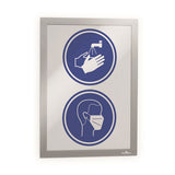 Duraframe Sign Holder, 5 1-2" X 8 1-2", Silver, 2-pk