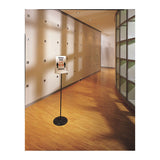 Sherpa Infobase Sign Stand, Acrylic-metal, 40"-60" High, Gray