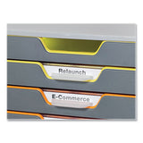 Varicolor® Stackable Plastic Drawer Box, 10 Drawers, Letter To Folio Size Files, 11.5" X 14" X 11", Gray