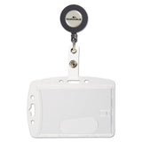 Id-security Card Holder Set, Vertical-horizontal, Reel, Clear, 10-pack