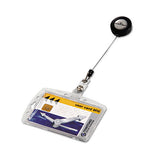 Id-security Card Holder Set, Vertical-horizontal, Reel, Clear, 10-pack