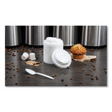 Optima Reclosable Lid, Fits 12-24 Oz Foam Cups, White, 1000-carton