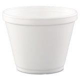 Foam Container, 6 Oz, White, Squat