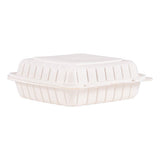 Hinged Lid Single Compartment Containers, 9" X 8.8" X 3", White, 150-carton