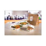 Insulated Foam Hinged Lid Containers, 3-compartment, 9.3 X 9.5 X 3, White, 200-pack, 2 Packs-carton