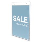 Classic Image Wall-mount Sign Holder, Portrait, 8 1-2 X 11, Clear
