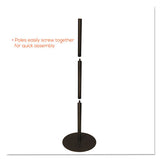 Double-sided Magnetic Sign Display, 8 1-2 X 11 Insert, 56" Tall, Clear-black