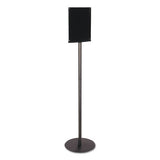 Double-sided Magnetic Sign Display, 8 1-2 X 11 Insert, 56" Tall, Clear-black