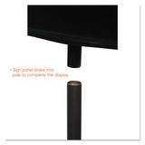 Double-sided Magnetic Sign Display, 8 1-2 X 11 Insert, 56" Tall, Clear-black